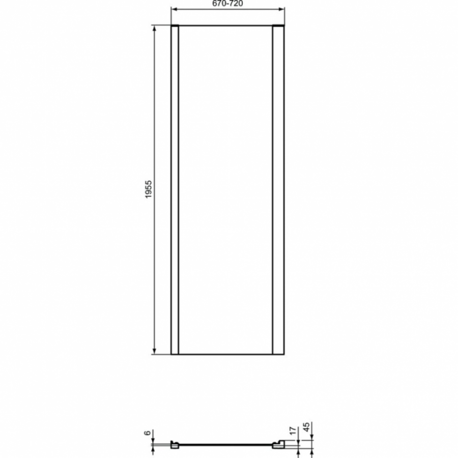Ideal Standard I.Life фиксированная панель 70 см K9297V3