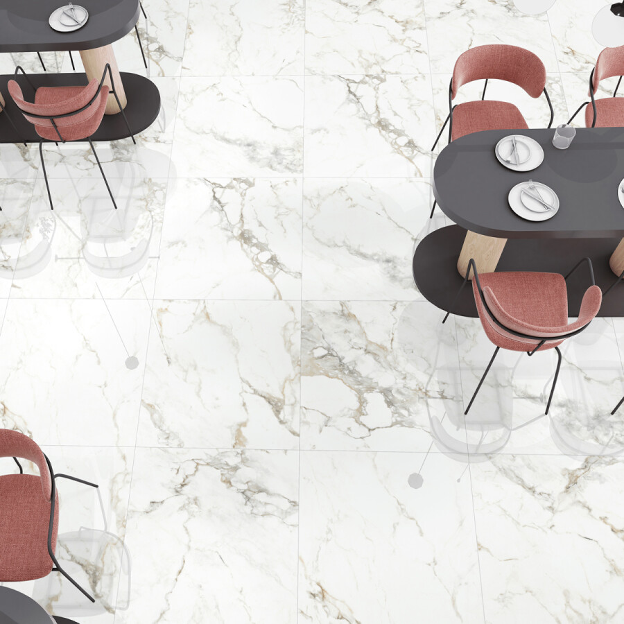 Керамогранит Azario Calacatta Bernini Gold 60x60 Glossy P102082164