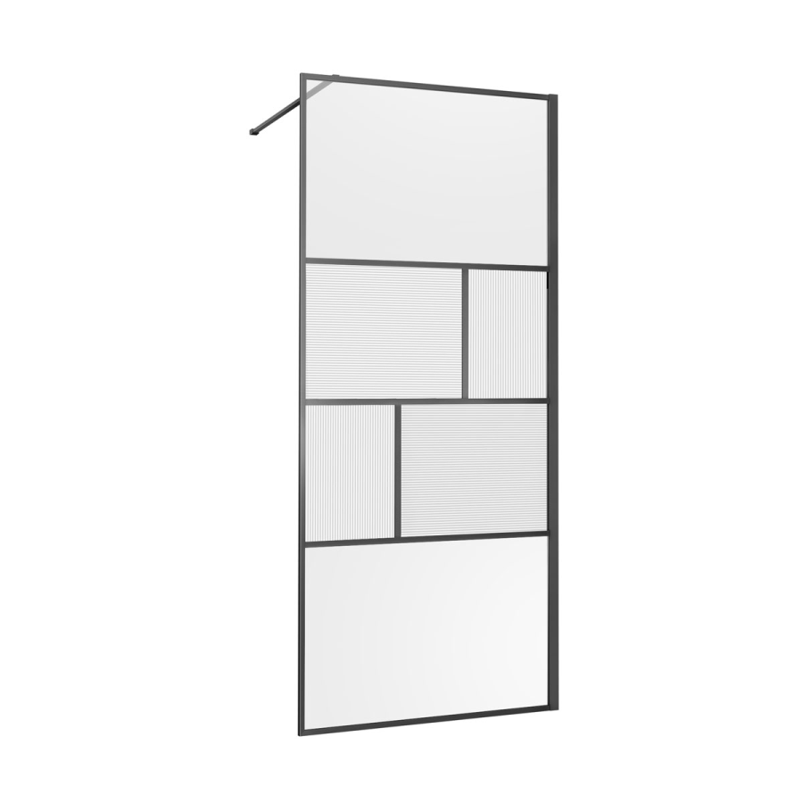 Vincea Walk-In душевая перегородка 80 см вороненая сталь VSW-1HC800CFGM