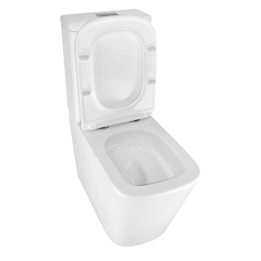 Унитаз-компакт Azario Etéreo 640х370х810 напольный, безободковый, система смыва "Скрытое Торнадо", с быстросъемным сиденьем микролифт AZ-8203