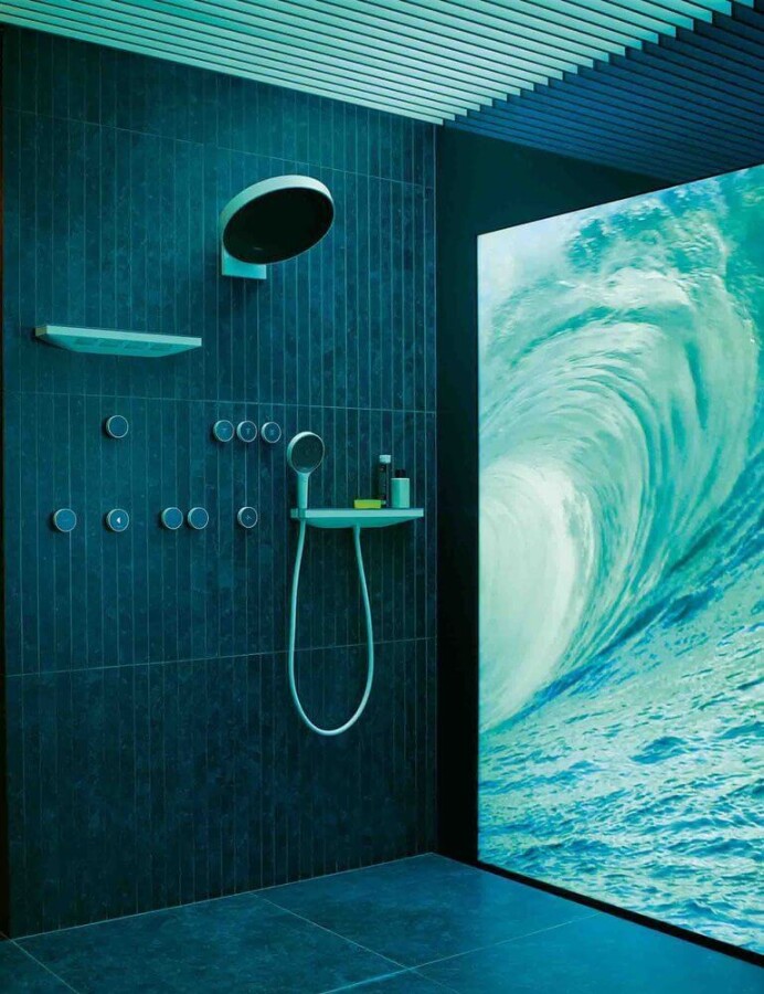 Hansgrohe Rainfinity Боковой душ 500 1jet с полкой белый матовый 26243700