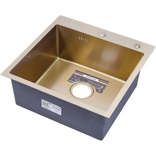 Мойка для кухни из нержавеющей стали Gerhans K35050G PVD GOLD