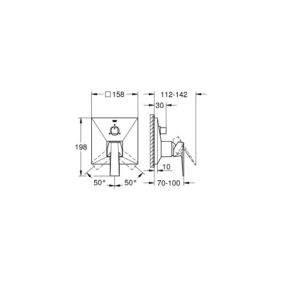 Grohe Allure Brilliant 24099000 смеситель скрытого монтажа хром