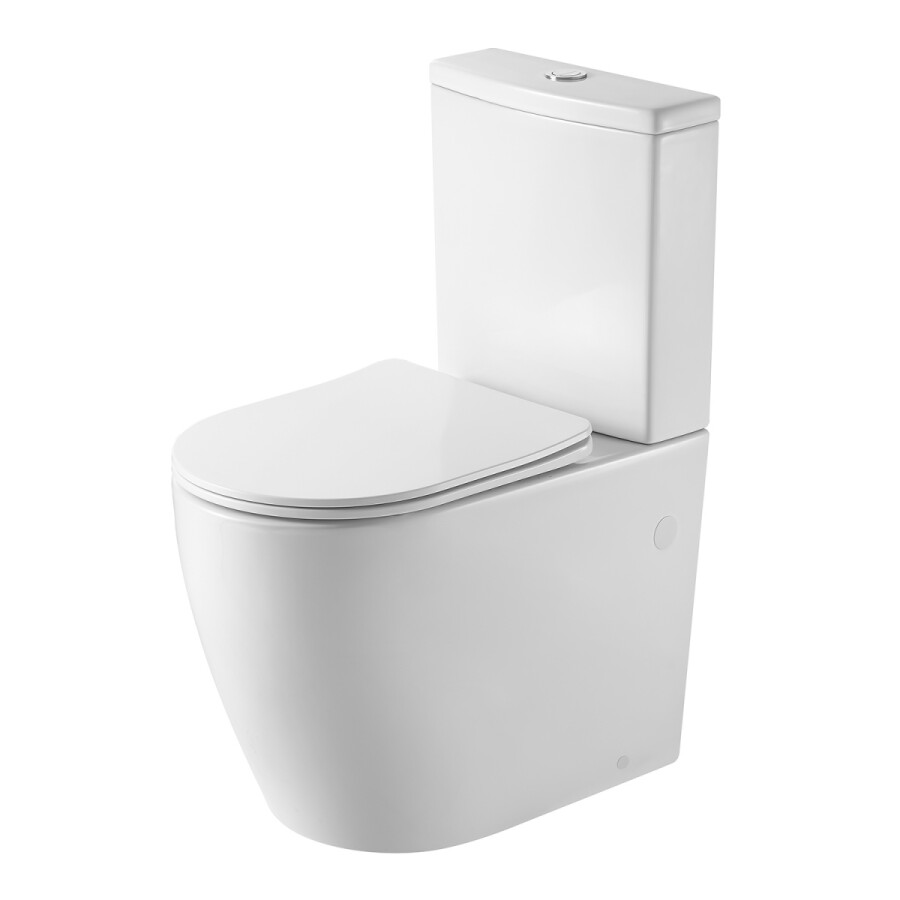 Унитаз напольный Azario LUMA TORNADO FLUSHING безободковый в комплекте с бачком и сиденьем микролифт, дюропласт. 595*360*820 мм AZ-1253ST