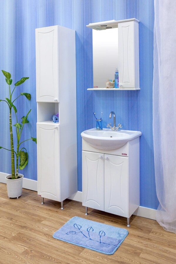 Sanflor Карина 55 тумба с раковиной Rosa Уют 55 напольная, белая