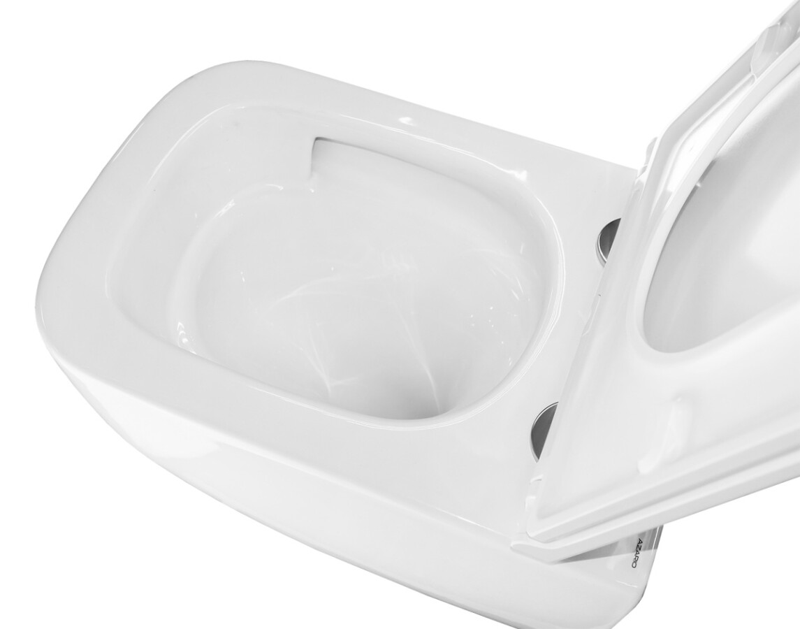 Унитаз подвесной Azario FOTE 340х480х350 безободковый, слив "Скрытое Торнадо", с быстросъемным сиденьем микролифт AZ-116-UQ3