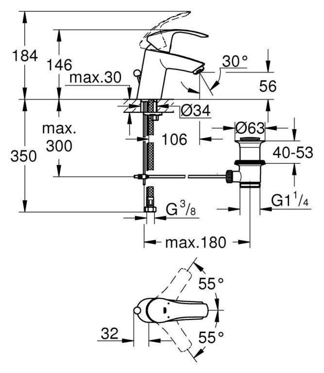 Grohe Eurosmart New 123576 набор для душа