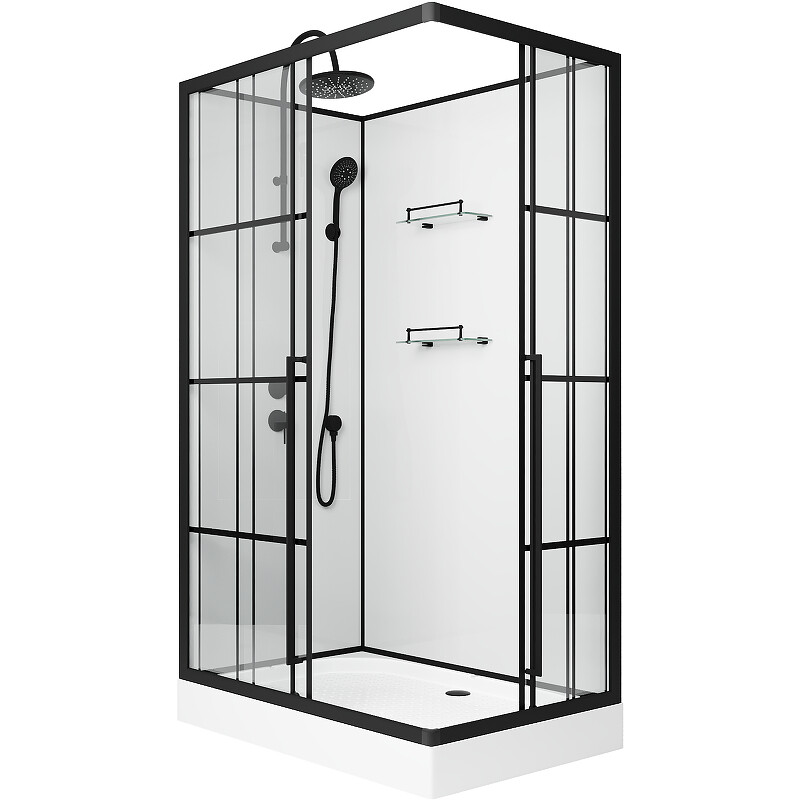 Niagara Standart Душевая кабина 120x80 Левая Тропический душ ST120/80/15QL/KL/BKT