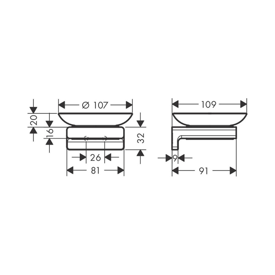 Hansgrohe AddStoris Мыльница белый матовый 41746700