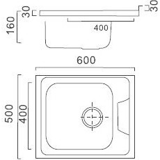 Haiba HB 5060-06 Мойка для кухни глянец 50х60 см