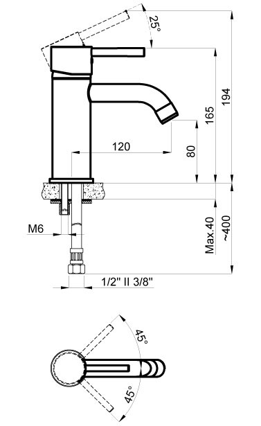 Azario Tasco смеситель для раковины хром AZ-15164501