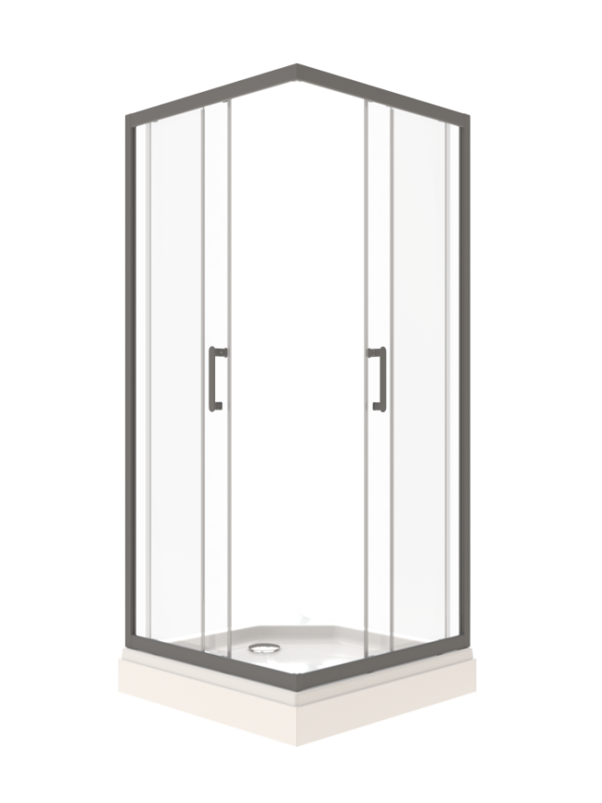 Triton pro Душевое Ограждение Фикс-Графит 100х100 Щ0000077404
