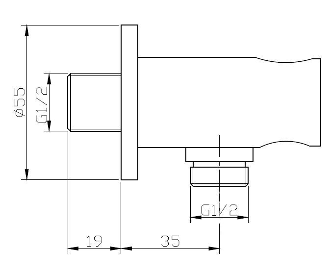 BelBagno Ancona ручной душ с держателем ANCONA-DFS-CRM