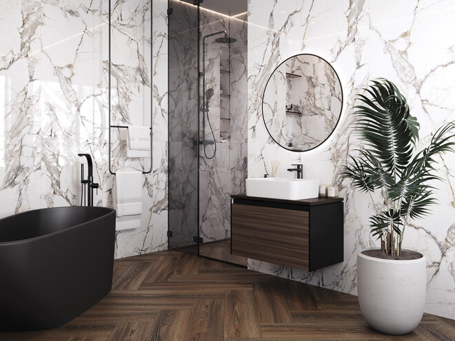 Керамогранит Cersanit Silvia полированный белый ректификат 60x120 A17431
