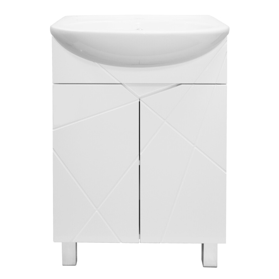 Комплект Loranto Тумба напольная Оптимум 50 с раковиной Уют 50 CS00105836