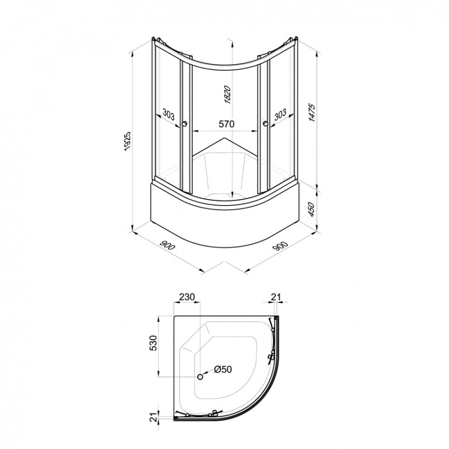 Triton Душевое Ограждение Вельвет 90*90 Б Щ0000065752