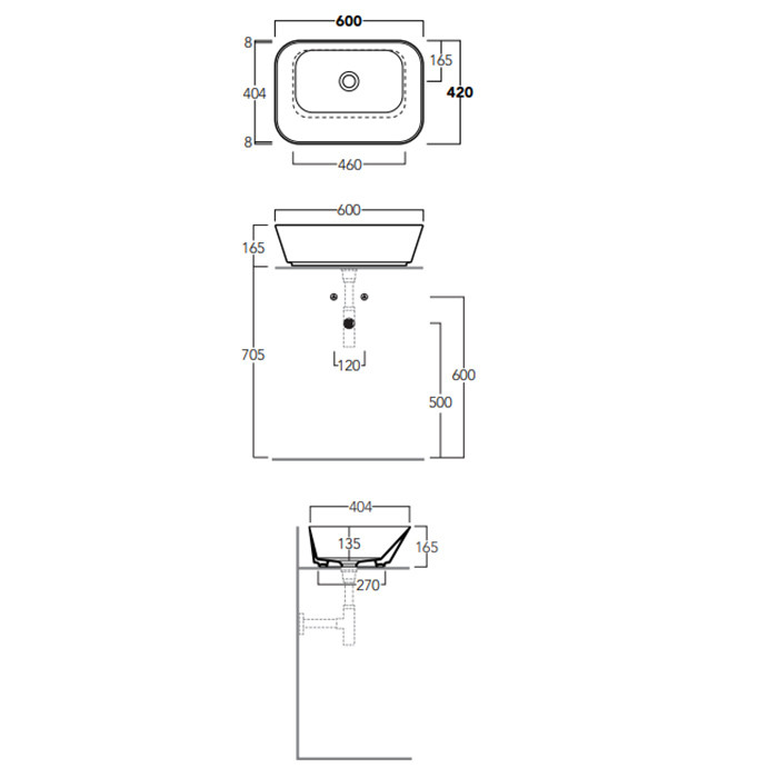 Simas Wave раковина 60х42 см WA04 bi*0
