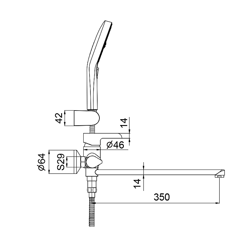 Смеситель для ванны Gappo G03-6 G2203-6