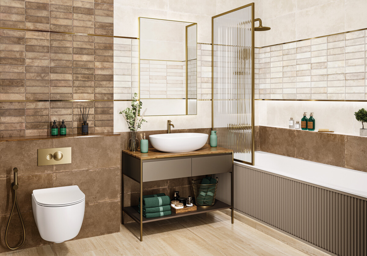 New Trend Эльбрус Брик темно-серый / Elbrus Brick Graphite Керамическая плитка настенная 300 x 600 x 9 WT36ELR17
