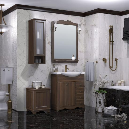 Opadiris Клио зеркало со светильниками 70 см орех 001221