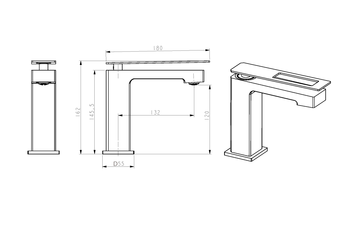 Смеситель для раковины Boheme Q White-Chrome 141-WCR.2