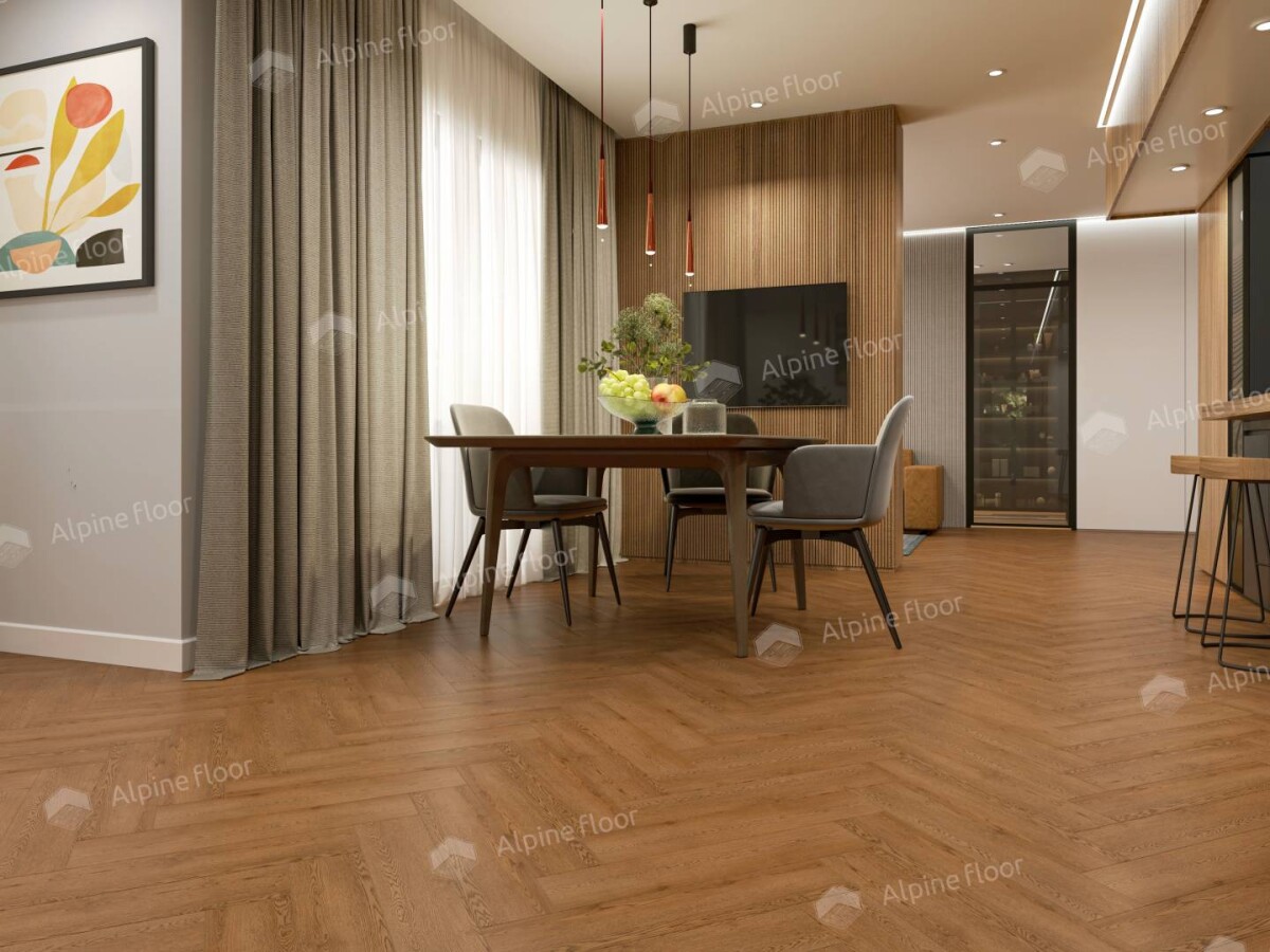 Alpine Floor Parquet Light SPC ламинат Дуб Селена ECO 13-32AB 600 х 125 х 4мм