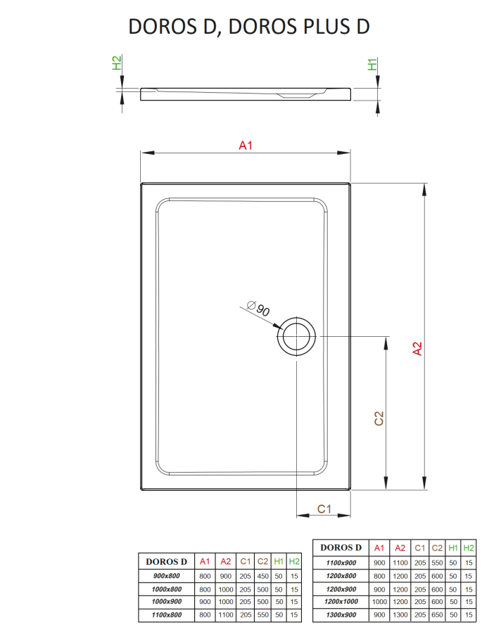 Radaway Doros Plus D 80*90*5,5 душевой поддон акриловый SDRPD9080-01