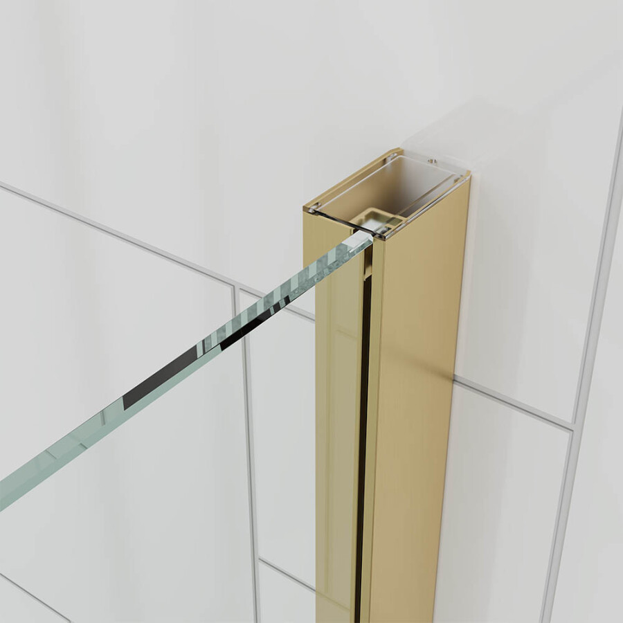 Душевой угол Veconi Ottimo P20 G-SP (120×100×190) распашная, профиль брашированное золото, стекло матовое OP20G-SP-120100-07-C9