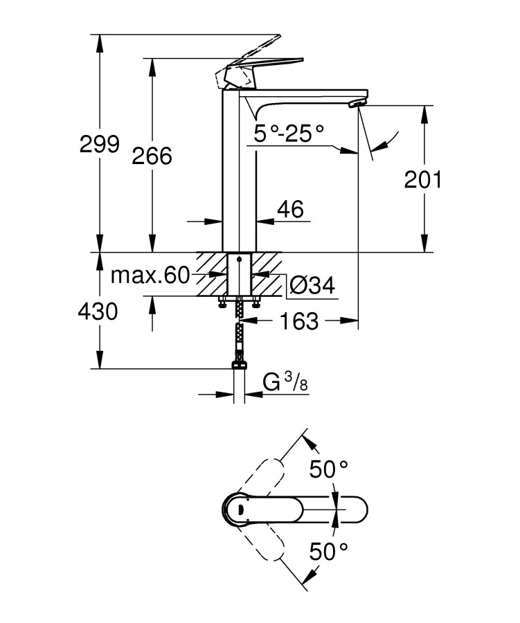 Grohe Eurosmart Cosmopolitan 23921000 смеситель для раковины
