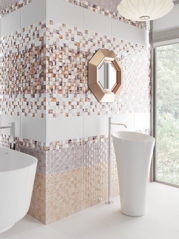 Уралкерамика Asti 25х50 см плитка настенная мозайка