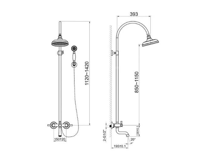 Imprese Podzima Zrala ZMK02170809 Душевая система с изливом