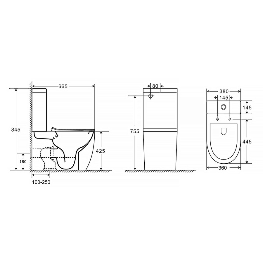 Azario Grado AZ-2141 UQ1 унитаз напольный смыв торнадо