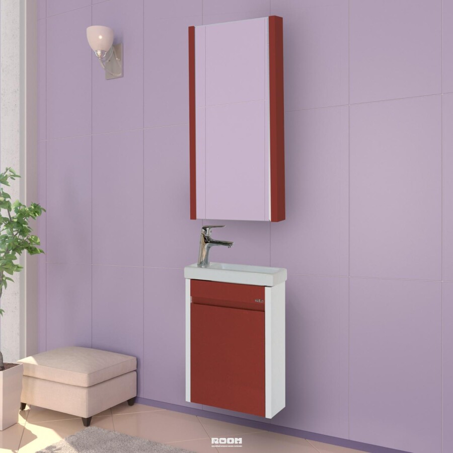 Misty Мини 40 тумба с раковиной П-Мин01040-041По подвесная, универсальная