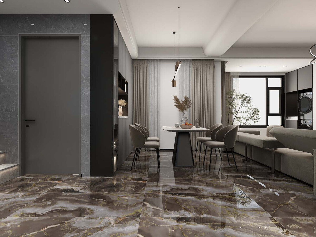 Керамогранит Azario Grasberg Gold 60x120 Carving H18004003G