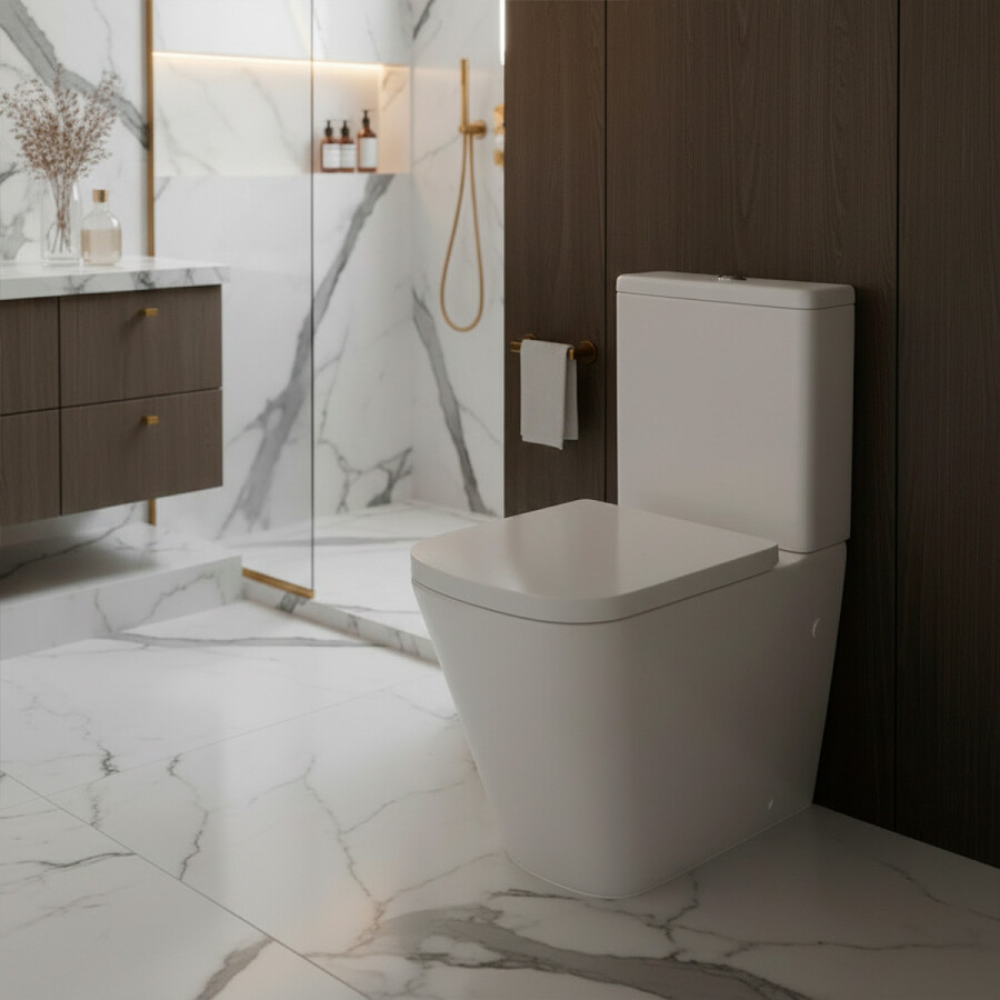 Унитаз-компакт Azario Terra 620х360х810 безободковый, система смыва "Скрытое Торнадо", в комплекте с быстросъемным сиденьем "Микролифт" AZ-1373AT
