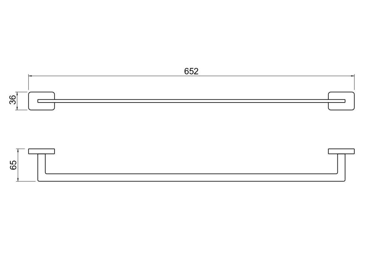Aquatek Европа Полотенцедержатель 600 мм AQ4314CR