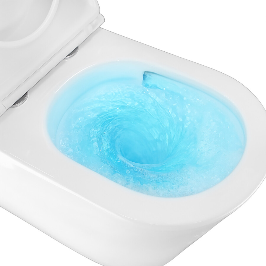 Унитаз-компакт Azario Margo 390х670х880 безободковый, слив Торнадо, с быстросъемным сиденьем микролифт AZ-2125-UQ1