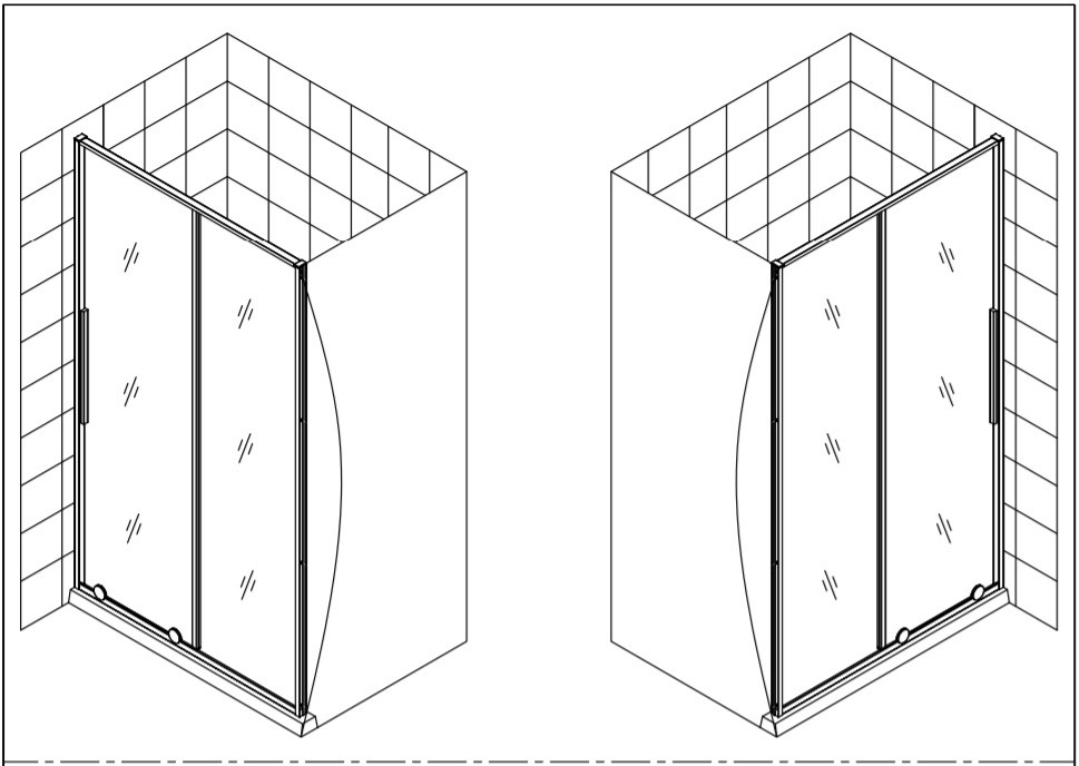Alvaro Banos Toledo D120.10 Сromo Душевые двери 120*190