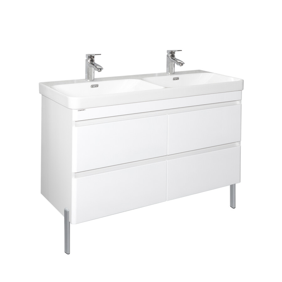 Подвесная тумба-умывальник Comforty Енисей-120 белый глянец c раковиной CF19595BX-120D 00-00022406
