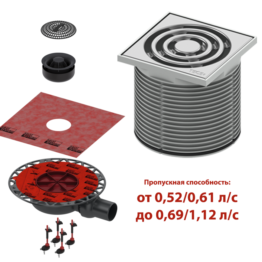 Tece Drainpoint S KDP-S110 Душевой трап 100*100 мм