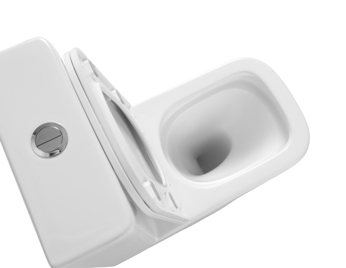 Унитаз-компакт Azario Terra 610х365х835 напольный, безободковый, система смыва "Скрытое торнадо", в комплекте с быстросъемным сиденьем микролифт AZ-6003-A