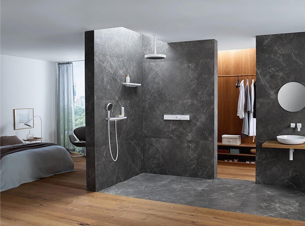 Hansgrohe Rainfinity Боковой душ 500 1jet с полкой белый матовый 26243700