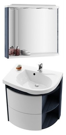 Тумба с умывальником Ravak Rosa Comfort SDU 78 см подвесная белая левая