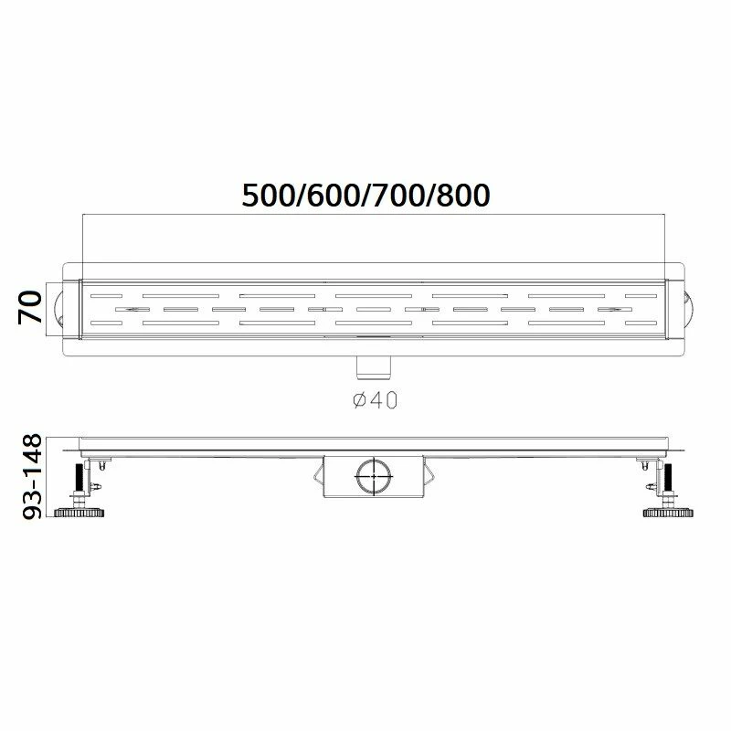 Haiba душевой лоток 60 см сатин HB91600
