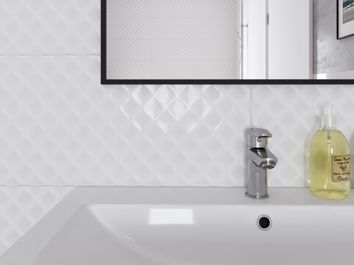 Плитка Cersanit Deco белый рельеф 29,8x59,8 DEL052