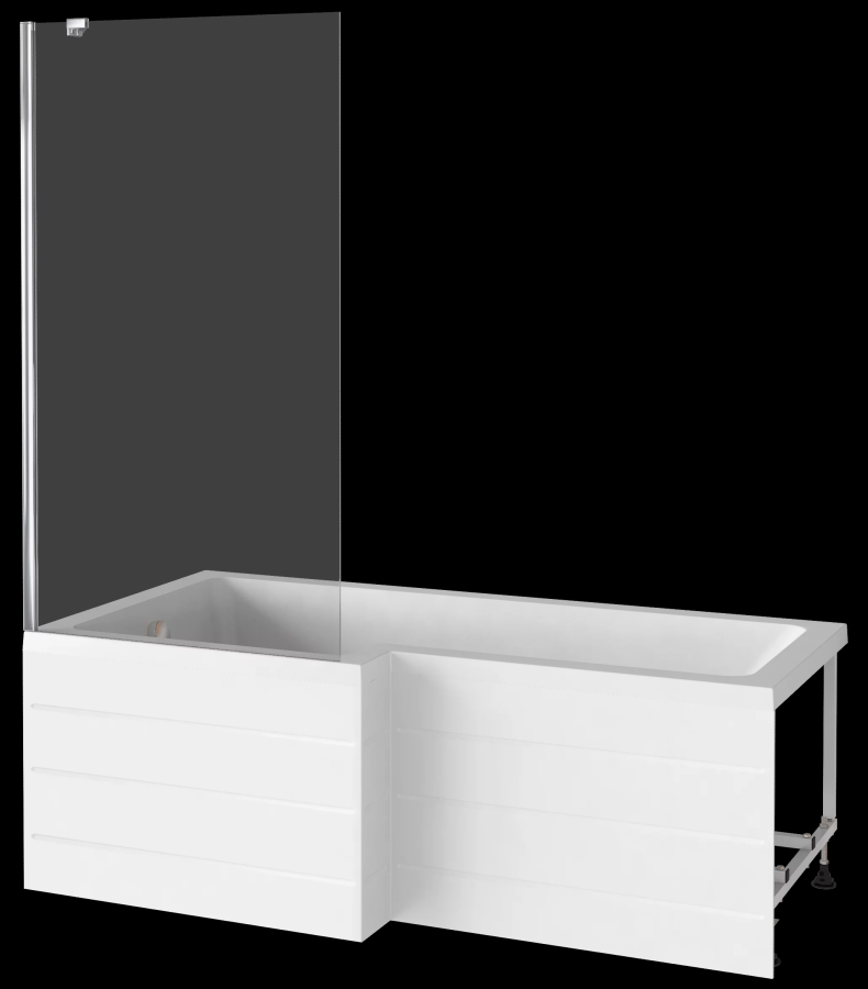 BAS Screen BS-80-С-CH 80*140 шторка для ванны