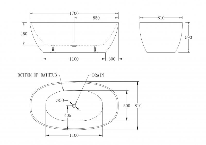 BelBagno ванна отдельностоящая овальная 170х80 BB81-1700-W0