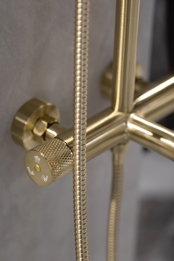 Душевая система Boheme Uno Matt Gold с изливом 468-MG