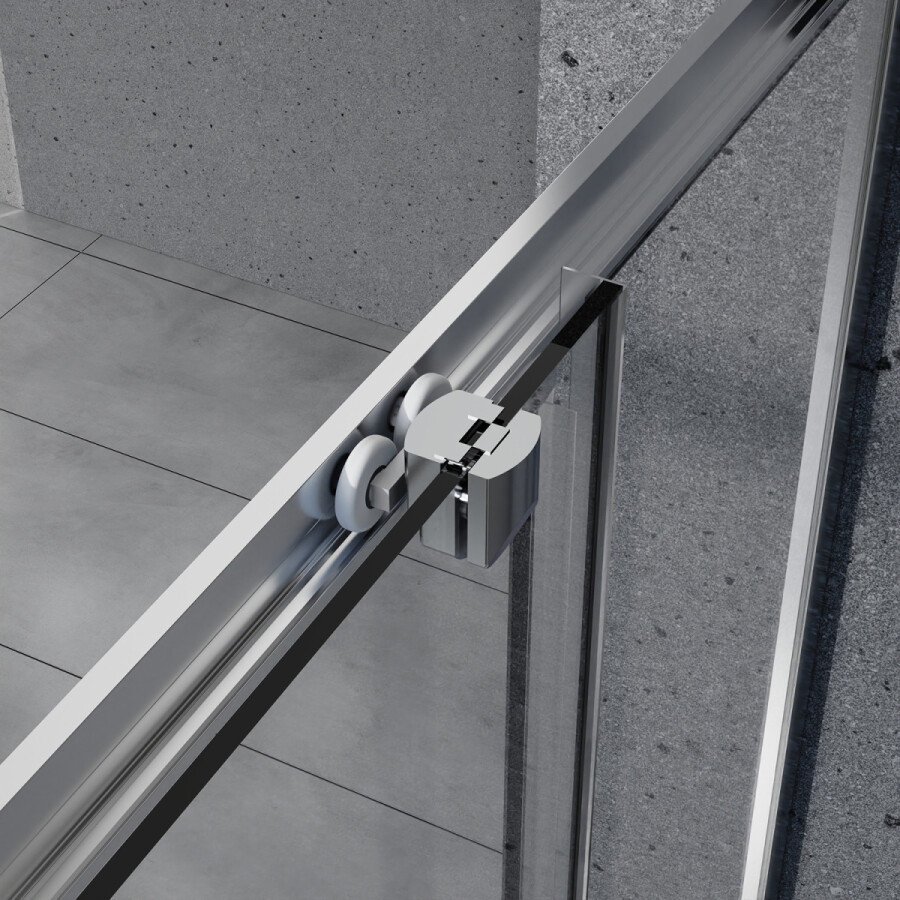 Душевое ограждение Azario Vienna 900х900х1950 прозрачное стекло 6 мм, профиль графит матовый AZ-R36-90-MGR-CL