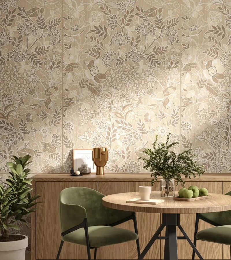 Керамический гранит Kerama Marazzi Прованс Люберон бежевый декорированный матовый обрезной 119,5x238,5x0,9 KM1224G0061R